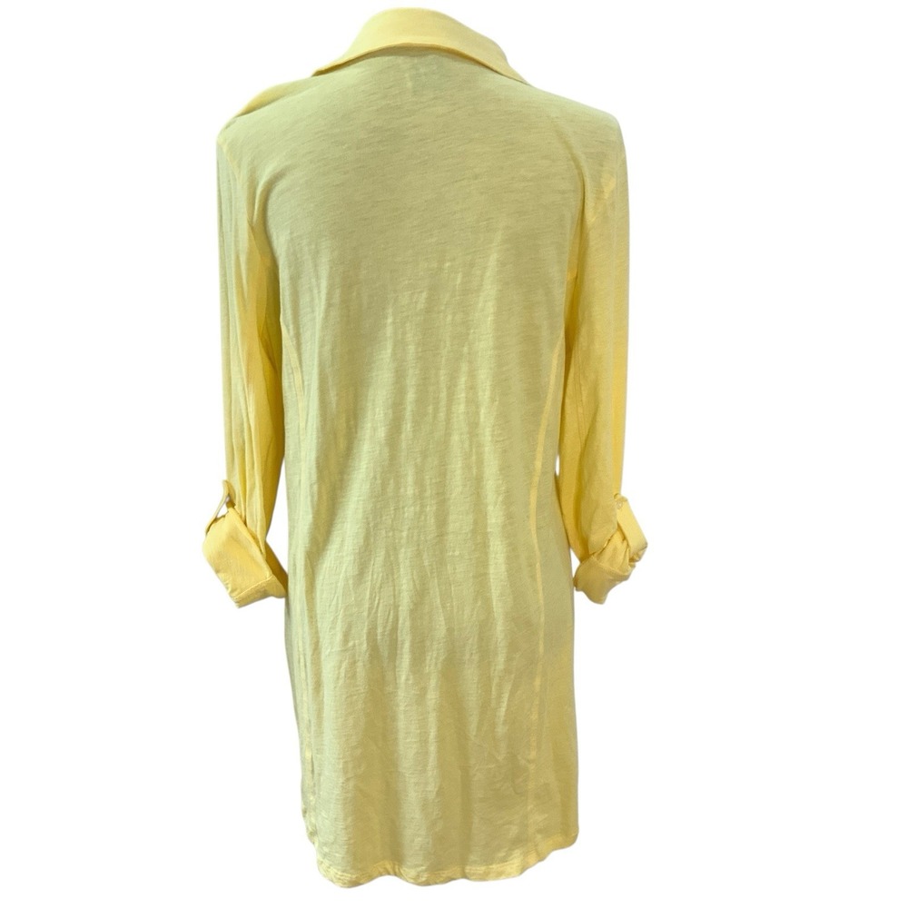 Lauren Essentials Knits Sleep Shirt Dress Women's Xl Yellow Preppy Ralph Lauren - Picture 3 of 10